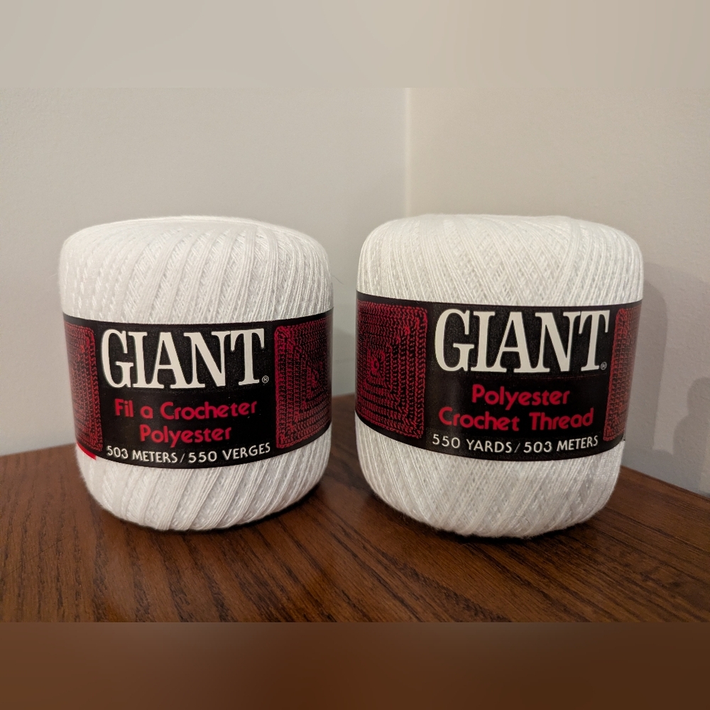 American Thread Co. Crochet Thread Polyester 550 Yds 150P 2 New Spools